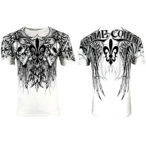 T-Shirt Uomo Xtreme Couture By Affliction – Modello Faith & Glory – Vestibilità Regolare – Cotone Morbido Con Stampa Su Tutta La Cintura